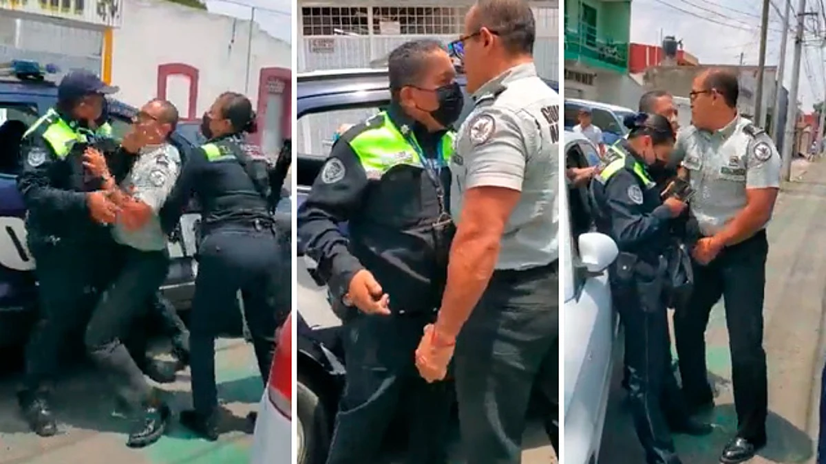 Guardia nacional se pelea con policías en Puebla; niegan que sea de la corporación
