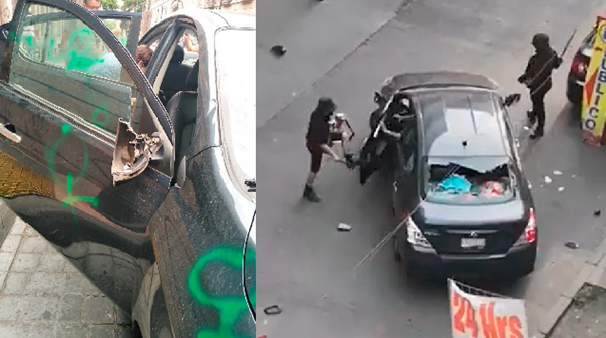 Se sabe que cuando la mujer les indicó que no llevaba dinero en efectivo por lo que las “encapuchadas” comenzaron a dañar el vehículo