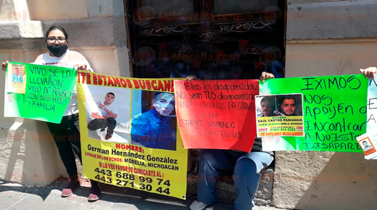 Familiares de 3 desaparecidos en Michoacán piden apoyo a legisladores