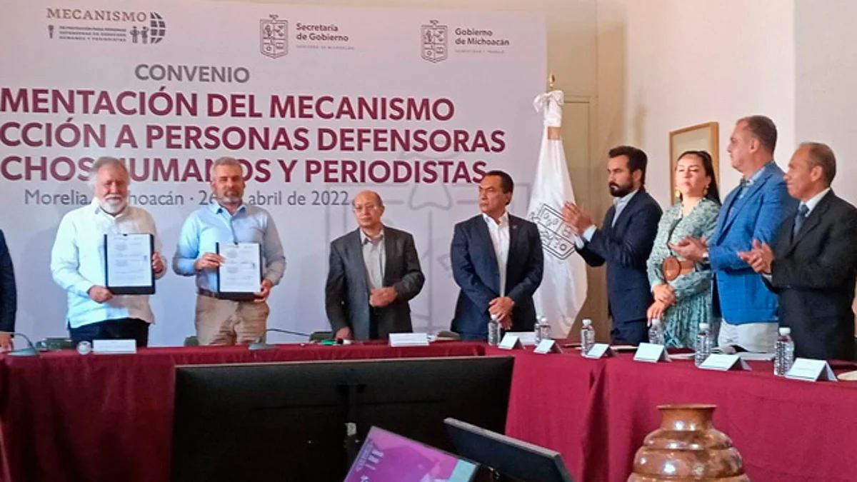 Firman convenio de protección a defensores de derechos humanos y periodistas