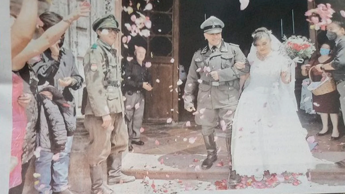 Pareja causa indignación por boda con temática Nazi, pasó en Tlaxcala
