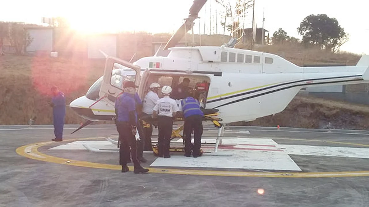 En aproximadamente media hora de trayecto se aterrizó con éxito en las instalaciones del Hospital Infantil en el municipio Charo