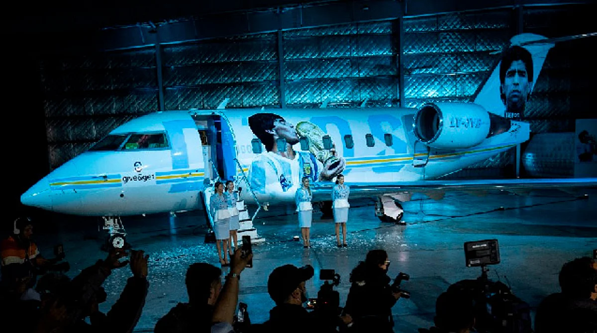 "Tango D10S" es el avión inspirado en Maradona y busca estar en Qatar 2022