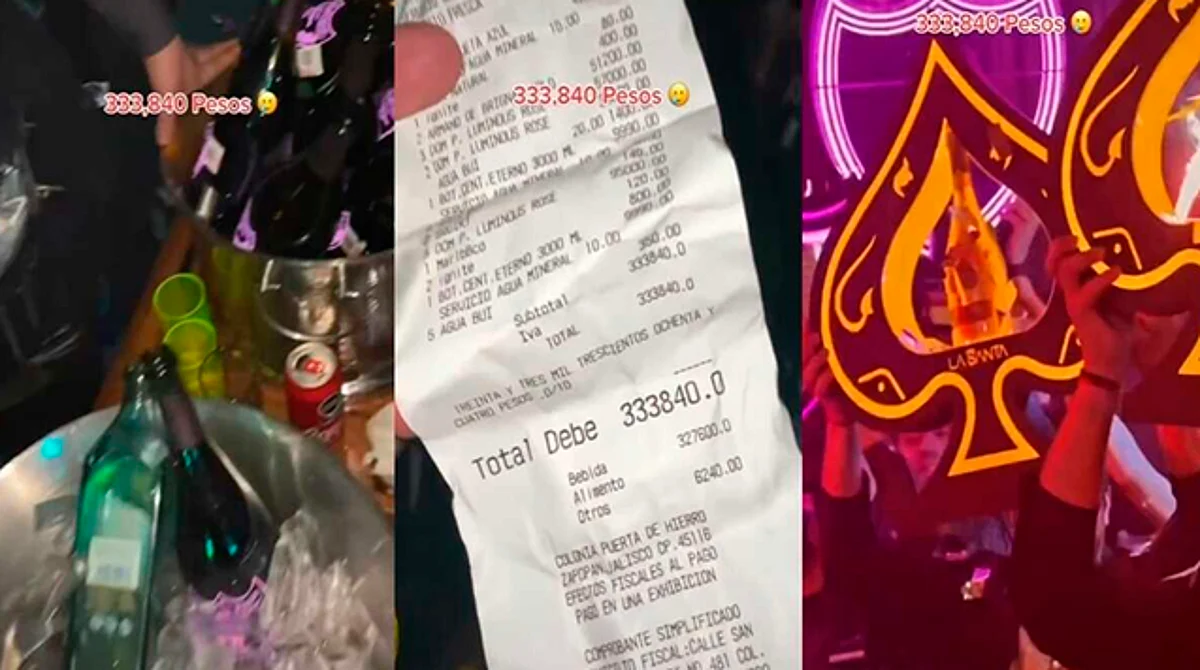 "Nos toca de a 14 mil"; les cobran $333 mil de cuenta en bar de Guadalajara