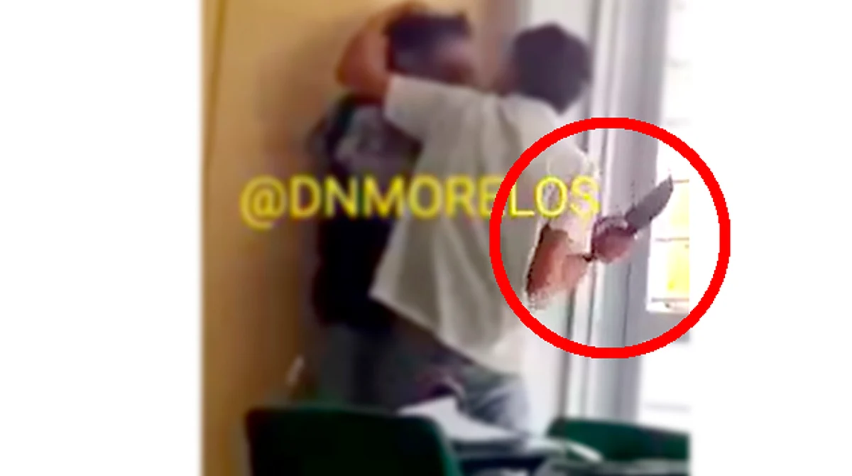 Amenaza con machete a su compañero de secundaria, en Morelos
