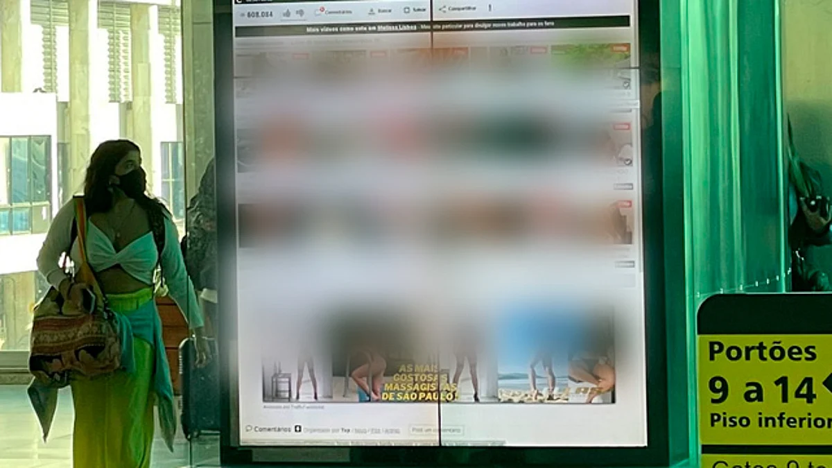 Exhiben material porno en pantallas de aeropuerto; acusan hackeo