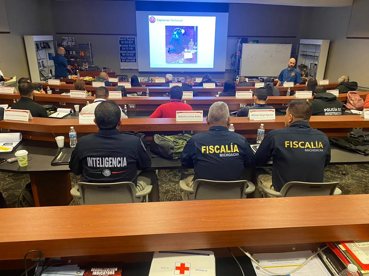 La actividad se desarrolla en las instalaciones de ATF National Center for Explosives Training & Research (NCETR), en la ciudad antes mencionada
