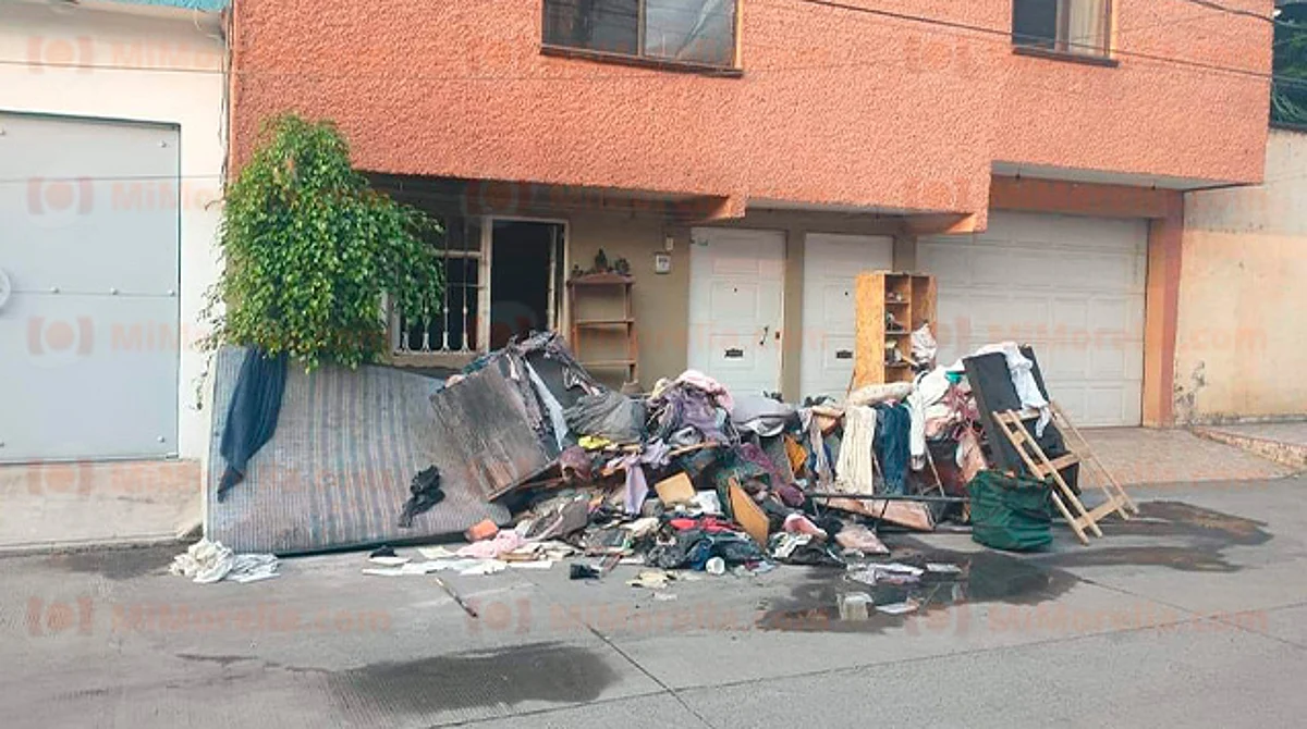 Se incendia casa en la colonia Nueva Valladolid de Morelia