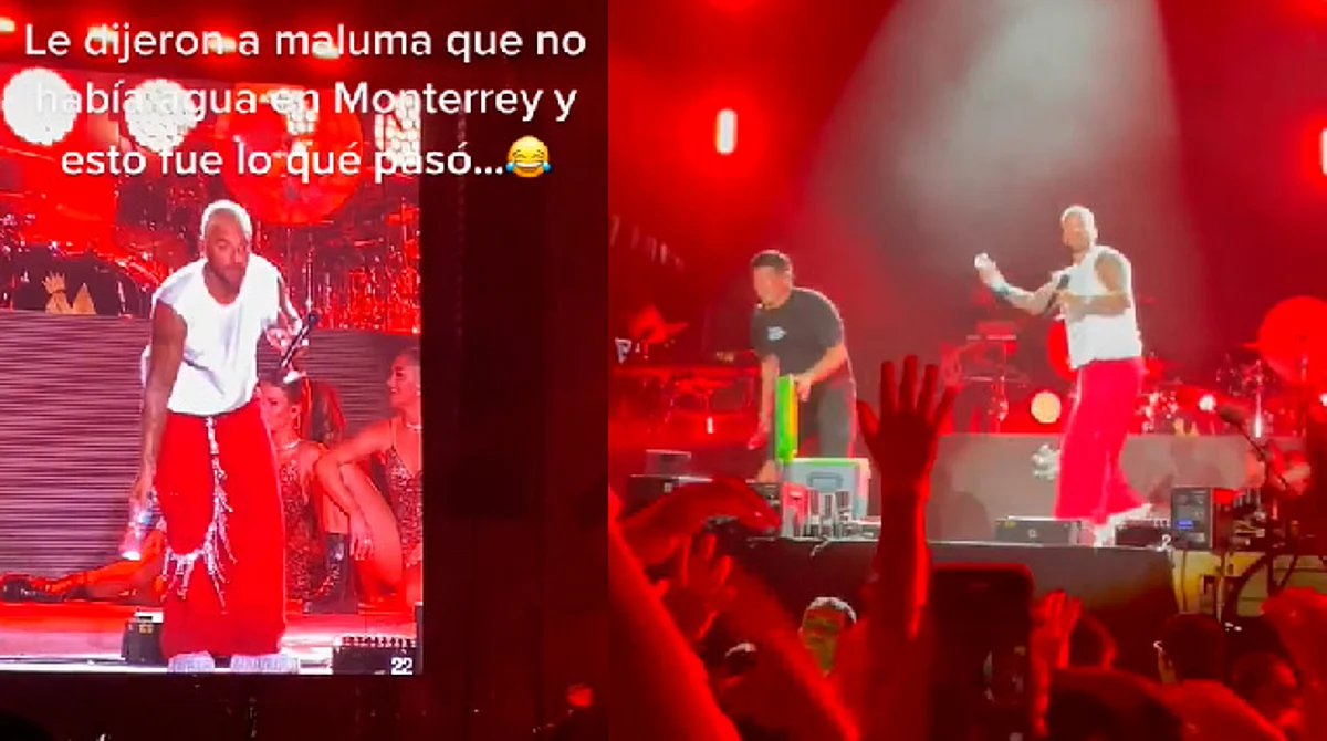 Maluma reparte botellas de agua en Monterrey y lo hacen meme : “Acabó con la sequía”