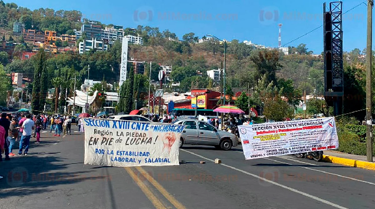 CNTE azul regresa a las calles de Morelia a protestar