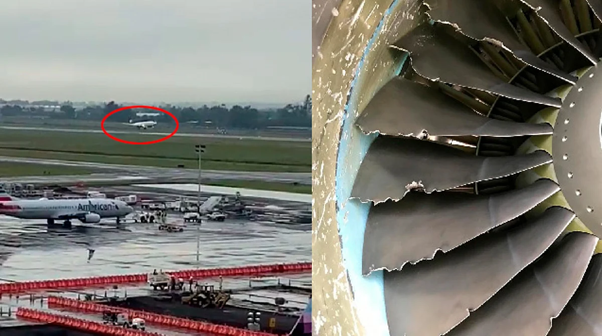 Avión de Aeroméxico aterriza de emergencia por incendio en turbina en Guadalajara
