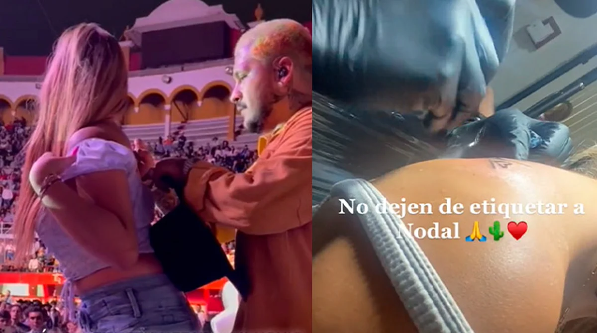 Nodal autografía espalda a joven en Morelia y ella se lo tatúa