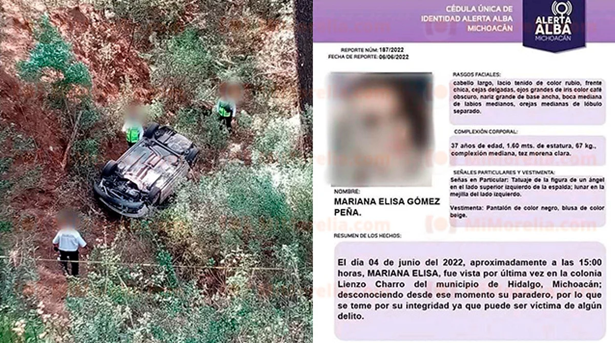 Michoacán: mujer muere en un accidente y la hallan luego de días de búsqueda