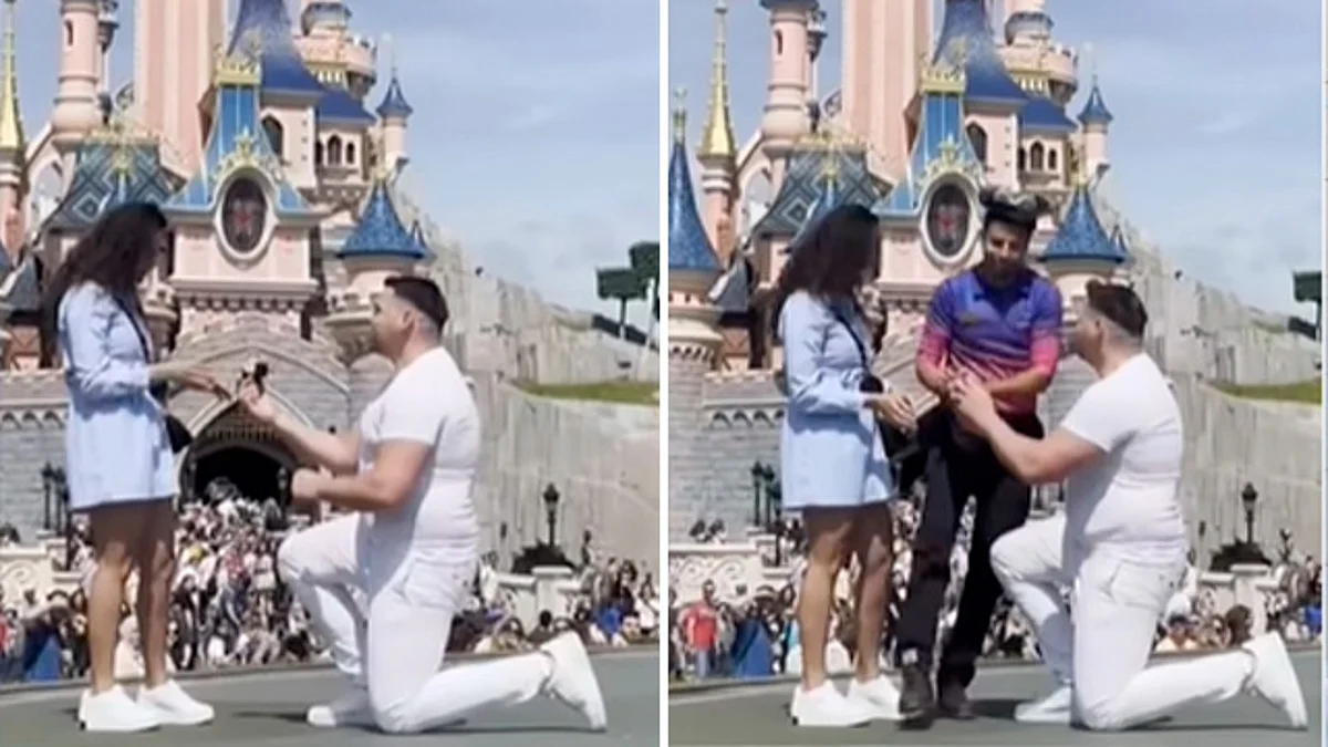 Trabajador arruina pedida de matrimonio en parque de Disney