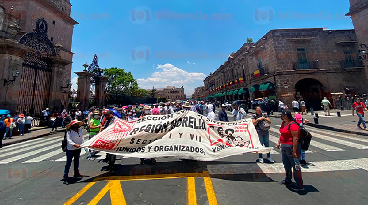 Marcha masiva y plantón de la CNTE, este lunes en Morelia