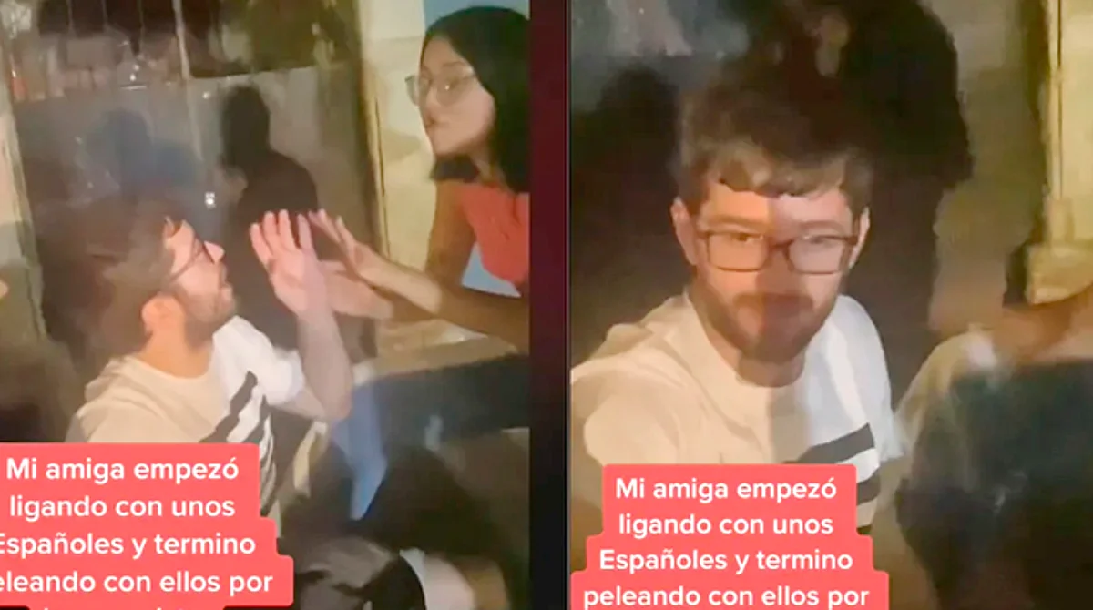 Chava ligando españoles acaba peleando con ellos por La Conquista