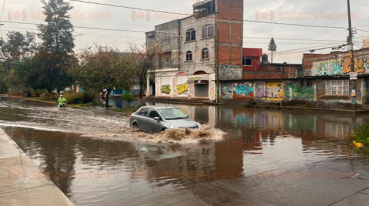 Morelia: tormenta deja inundaciones, árboles caídos y fallas en energía
