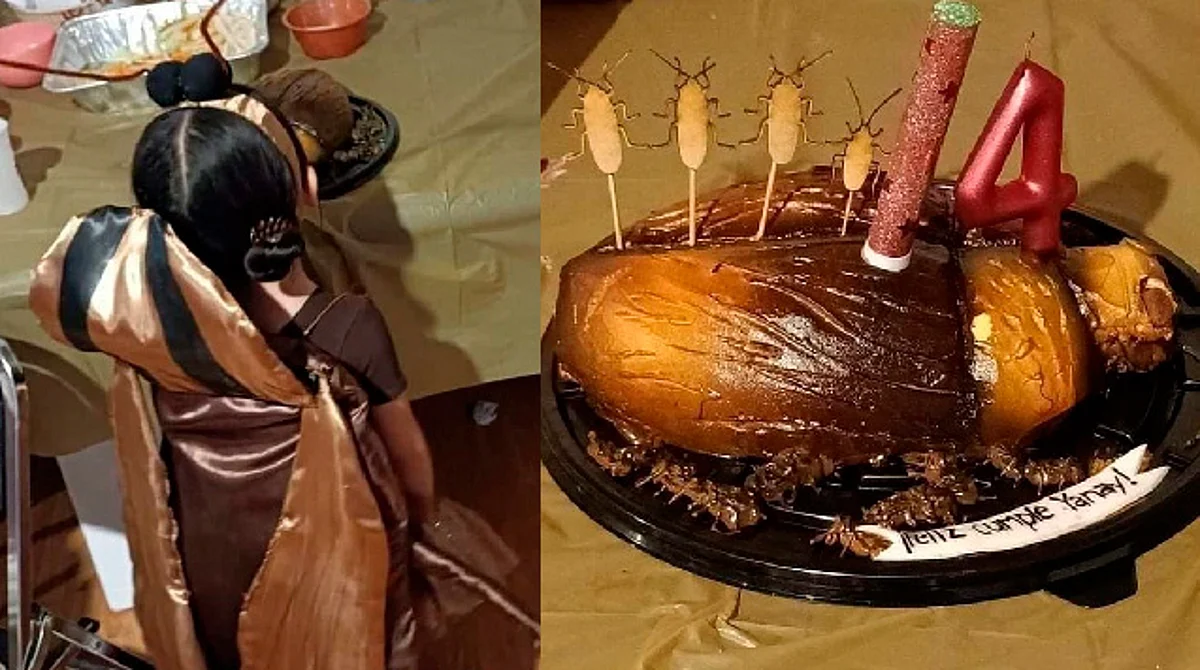 Le celebran su cumpleaños 4 con temática de cucarachas y se vuelve viral