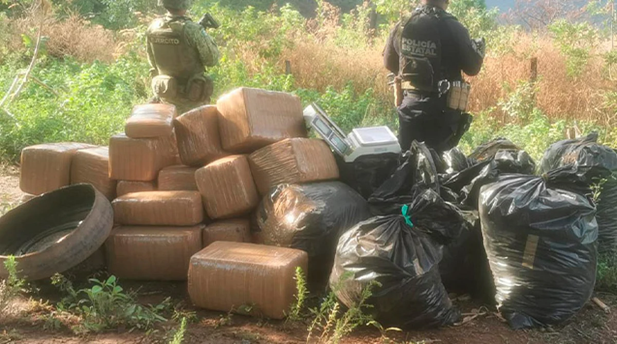 Aseguran camioneta abandonada con kilos de marihuana, en Michoacán