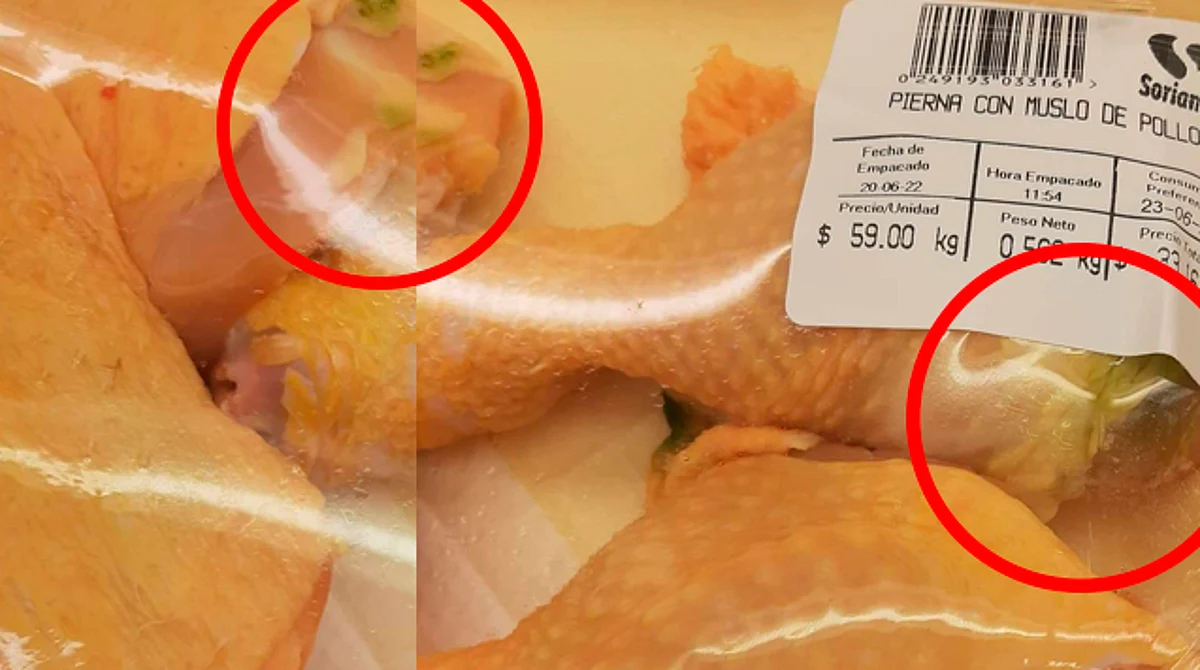 Compra pollo en super del centro de Morelia y le sale echado a perder