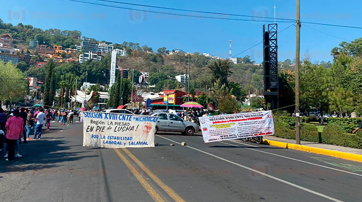 Morelia: CNTE azul bloquearía en Ventura Puente y Camelinas este miércoles