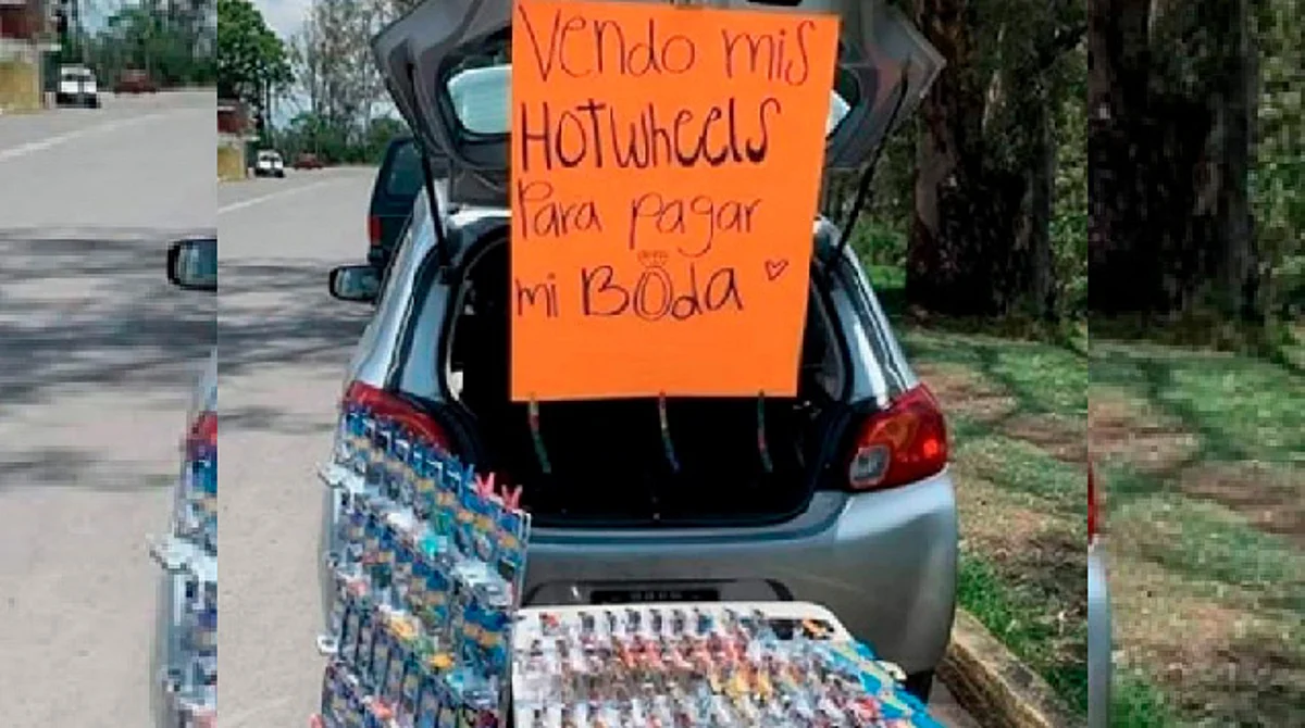 Vende sus carritos para pagar su boda y se hace viral