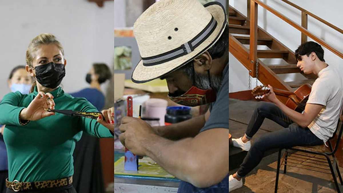 Música, teatro, danza, literatura, artes visuales y actividades para la salud y el esparcimiento, componen la gama de disciplinas