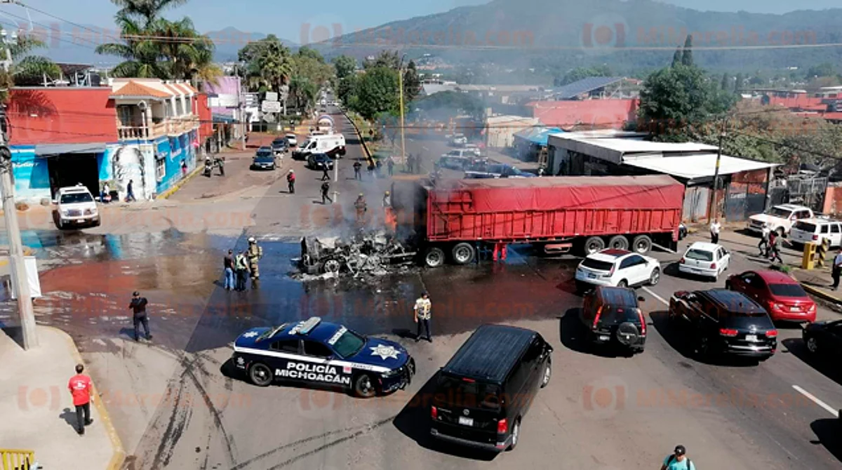 Michoacán: caen primeros 3 por quemas de vehículos este día
