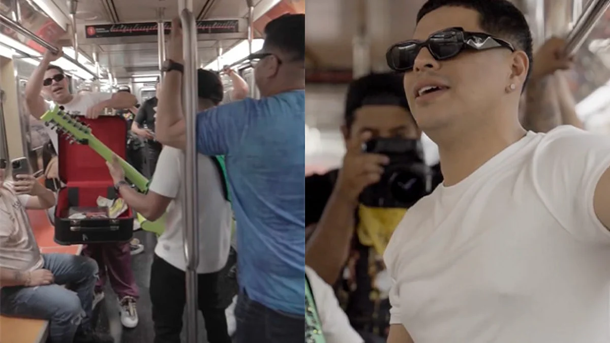 Grupo Firme se sube al metro de Nueva York a cantar