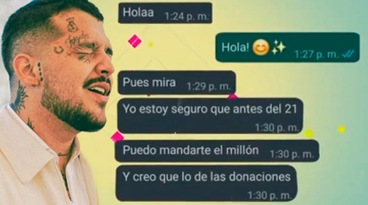 Nodal habría quedado con la joven que uno de sus amigos de nombre Rulo le entregaría el dinero, primero una parte de 350 mil pesos, pero nunca pasó