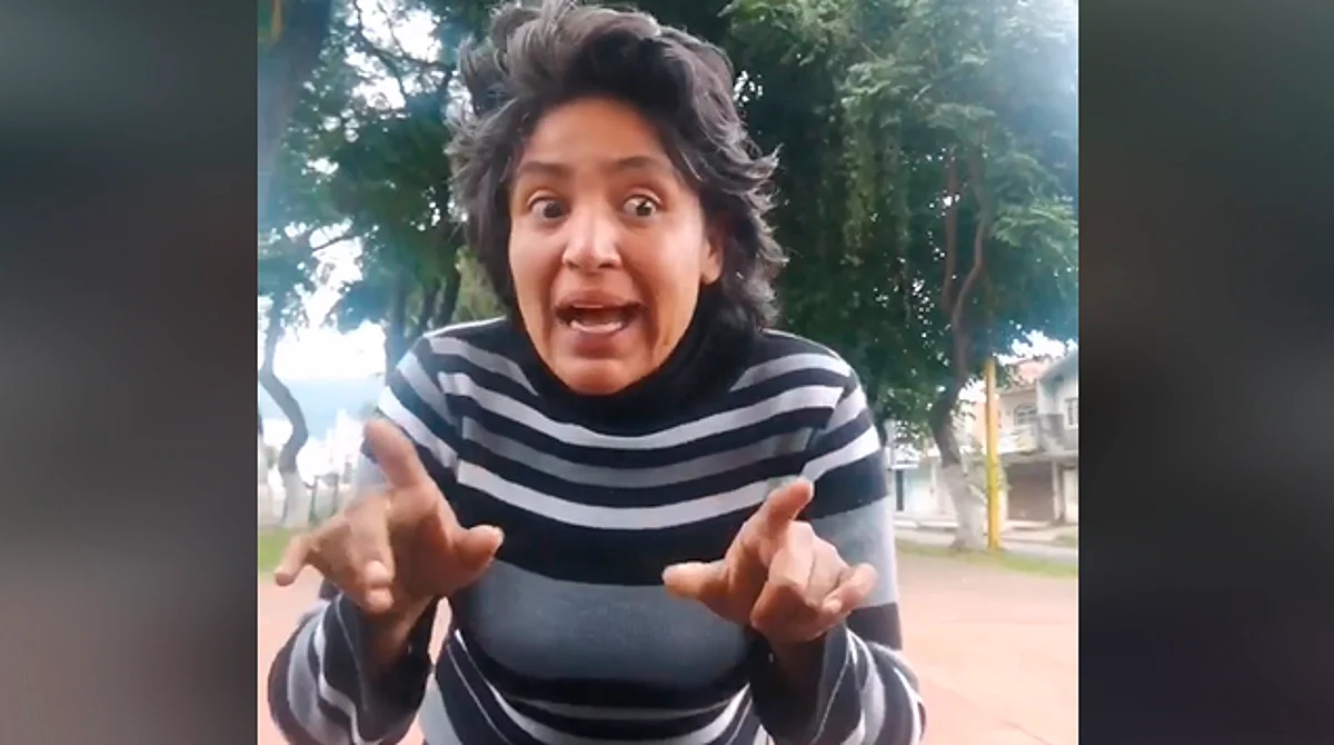 En los comentarios los usuarios pidieron también a las personas que no sólo la graben, sino que la ayuden para no siga en esa condición
