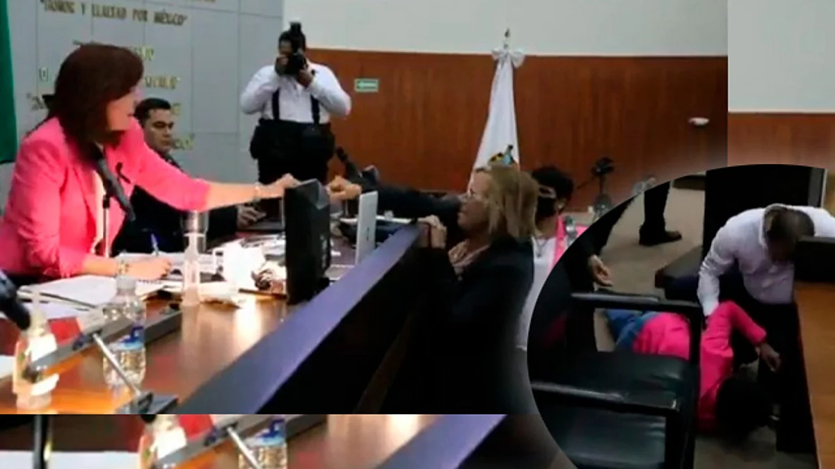 Pelean por urna de cristal en Congreso de Tamaulipas; se rompe y lesiona a diputada