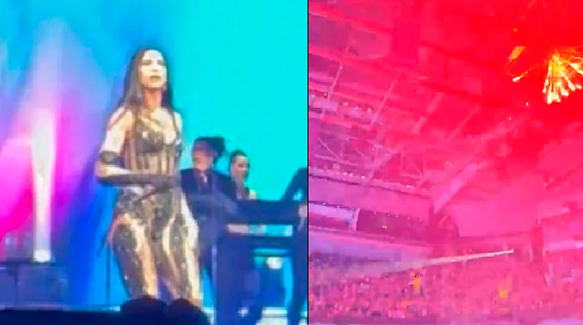 Fuegos artificiales en concierto de Dua Lipa se salen de control; hay varios heridos