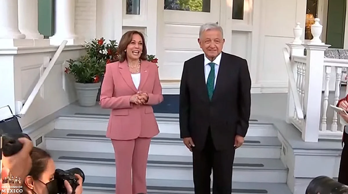 Se reúne AMLO con Kamala Harris, vicepresidenta de EU