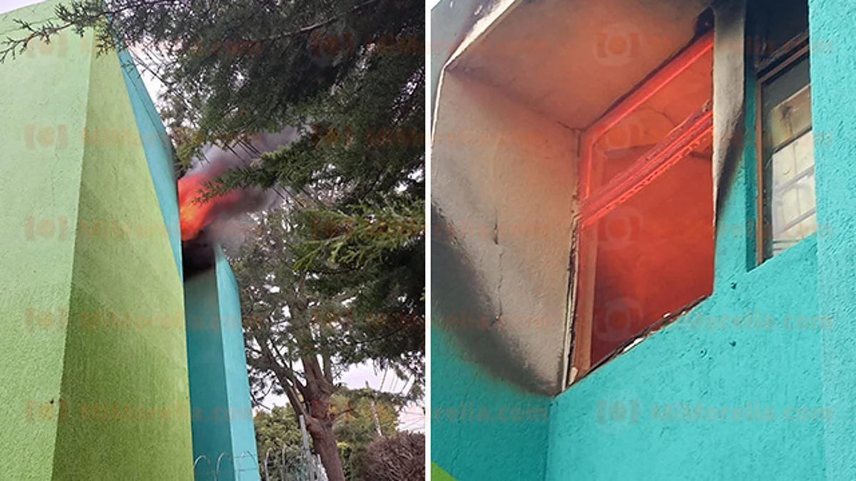Se incendia casa en la colonia Adolfo López Mateos de Morelia