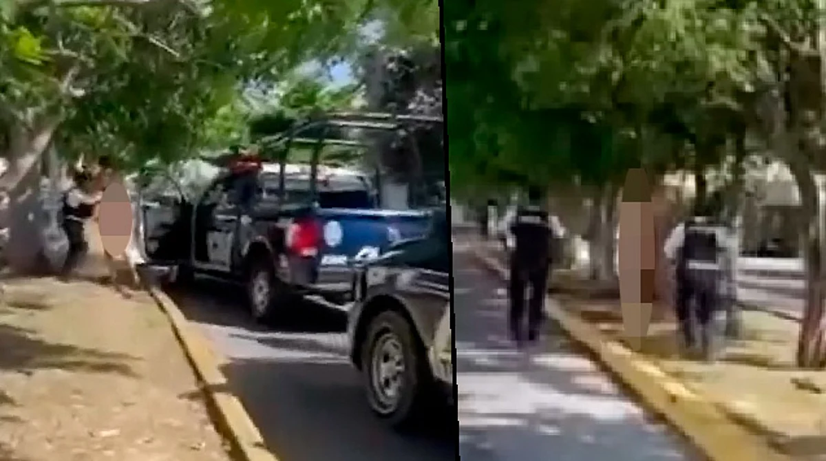 Turista camina desnudo por calles de Playa del Carmen; fue detenido