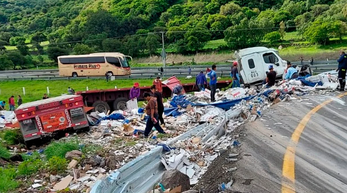 Se registra accidente en la autopista Pátzcuaro-Cuitzeo