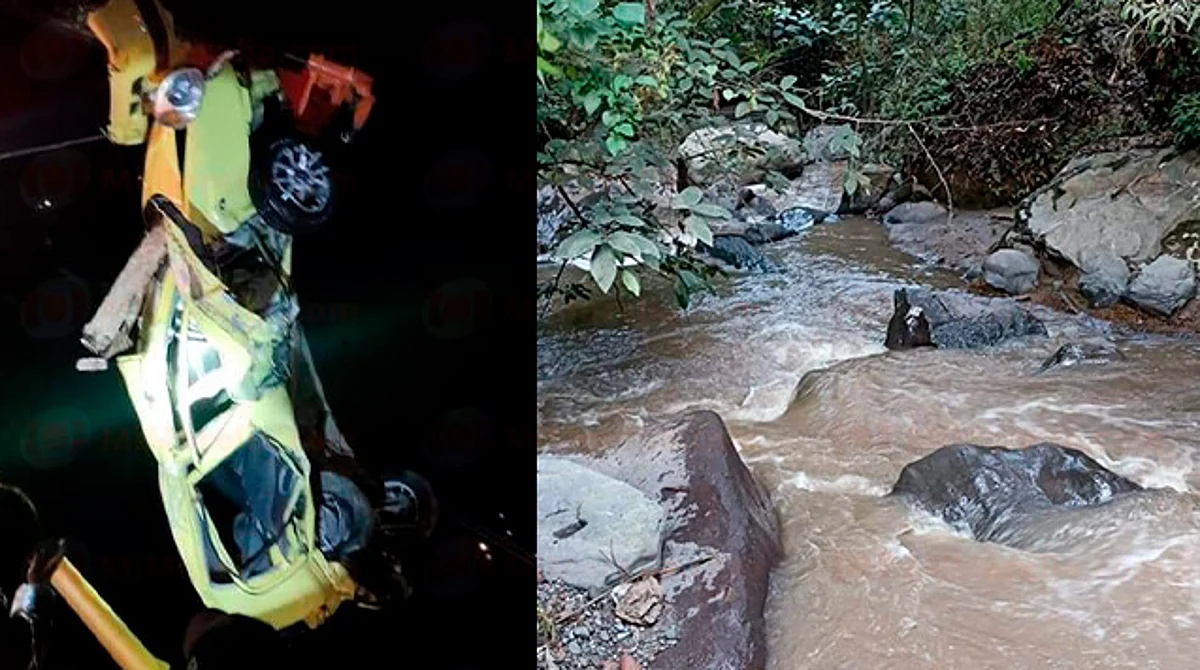 Muere mujer tras volcar en profundo barranco en la Zitácuaro-Morelia