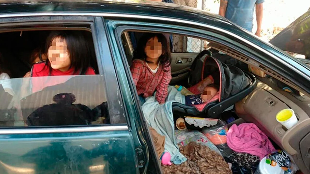 Entre los niños había un bebé de 7 meses