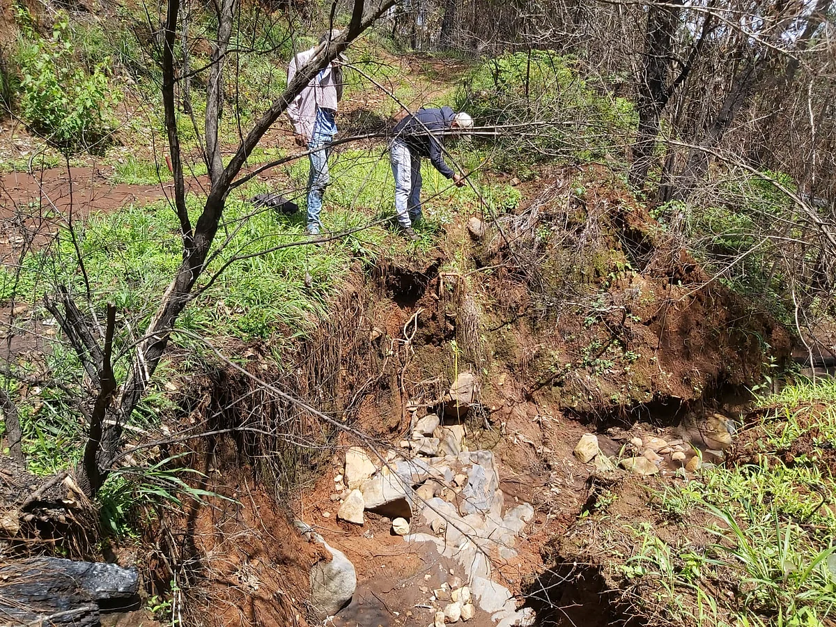 Se instruyó al personal técnico para iniciar los trabajos de construcción de presas de piedra acomodada