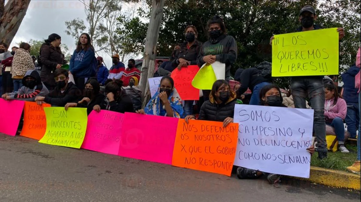 "Somos campesinos"; se manifiestan en Morelia por liberación de los 167 detenidos