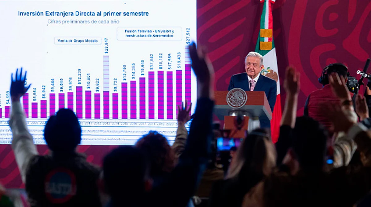 Celebra AMLO inversión extranjera histórica de más de 27 mmdd en México