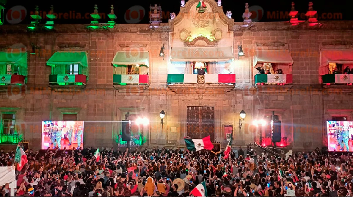 ¡Viva México!, ¡Viva Michoacán!, Ramírez Bedolla da su primer Grito de Independencia