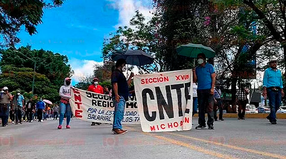 Anuncia CNTE concentración masiva este lunes en Morelia