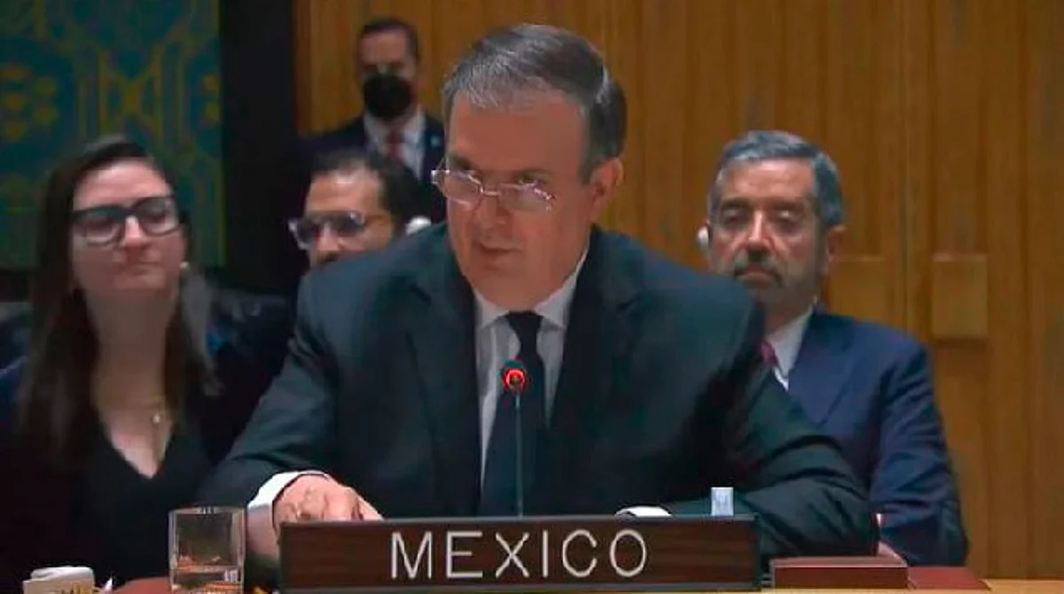 Marcelo Ebrard presenta ante la ONU propuesta de paz del presidente López Obrador