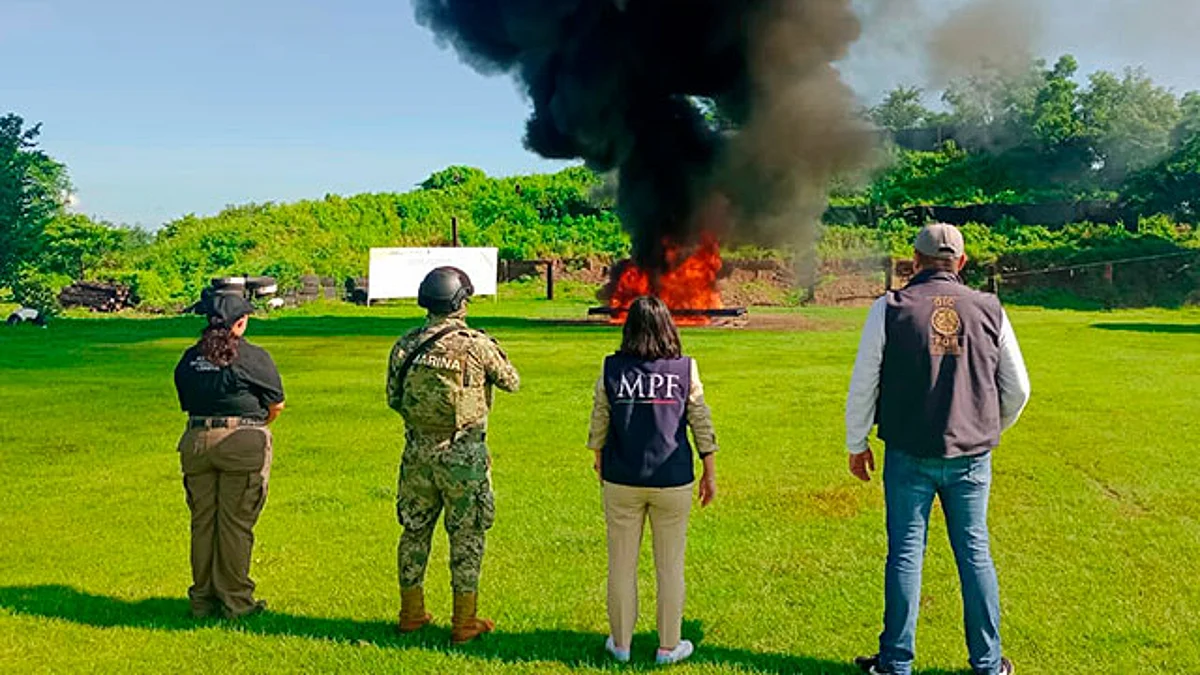 Incineraron un total de 742 kilos 796 gramos 200 miligramos de cocaína