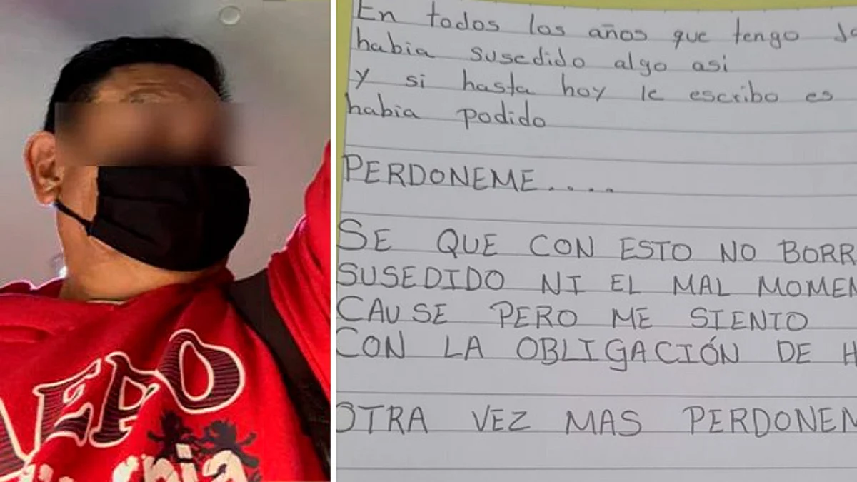 El sujeto señala que por una situación tuvo que quitarse la ropa interior