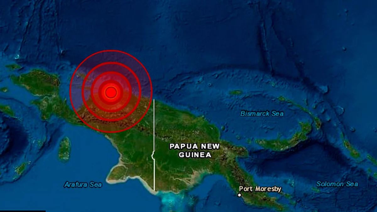 Se registra sismo de 6.1 en isla de Nueva Guinea