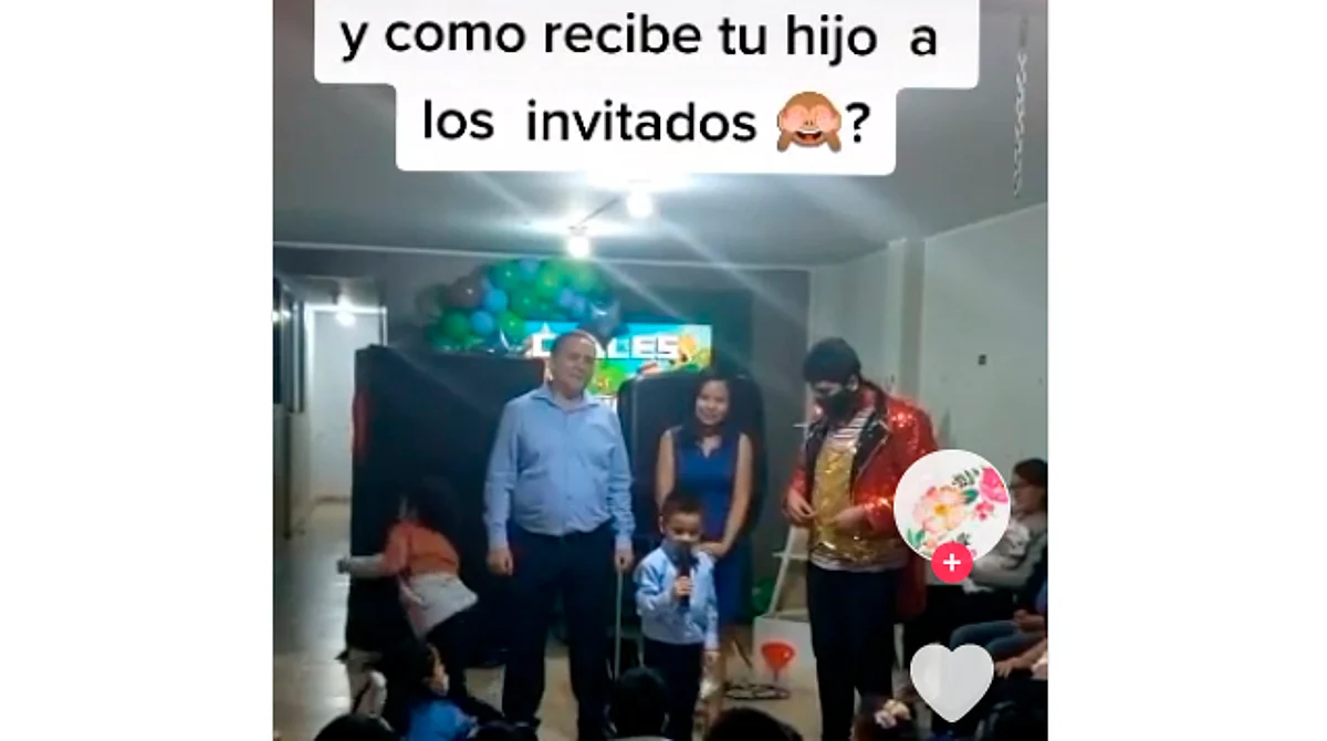 Niño sorprende a invitados con peculiar discurso: “No quería que vinieran”