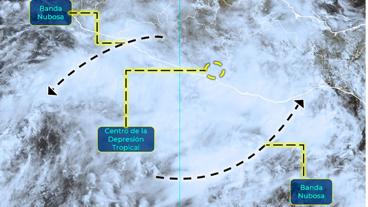 Depresión Tropical "Lester" ya tocó tierra en Punta Maldonado en Guerrero